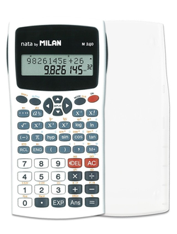 Научный калькулятор Milan M240 с 10+2-разрядным экраном, 240 функций (белый)