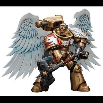 Сангвинарный гвардеец Кровавых Ангелов (Warhammer 40k) - КОЛЛЕКЦИОННАЯ ФИГУРКА 1/18 Blood Angels Sanguinary Guard with Encarmine  Axe (JT6250) - JOYTOY