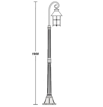 Садово-парковый светильник серии  Caior  l(55см)