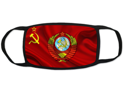 Тканевая защитная маска на лицо СССР №8