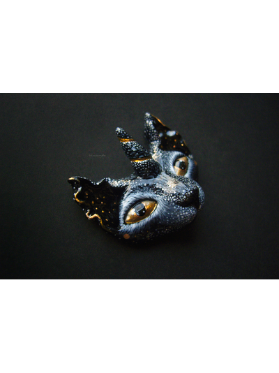 &quot;Зверёк с восхода&quot;, волшебная брошь с котом-единорогом