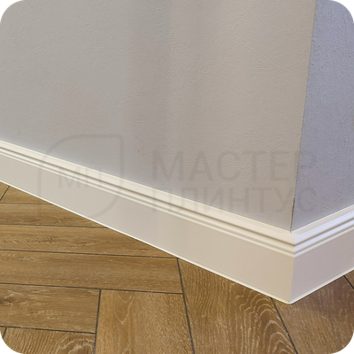 Плинтус ХДФ Dollken Cubu Hamburg Style 100мм Х 2,5 м 5012 Белый