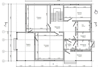 Двухэтажный каркасный дом с пятью спальнями 242м² (SK74)