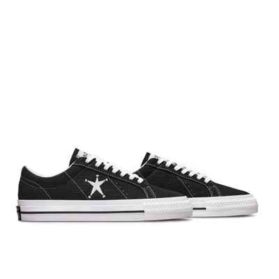 Интернет-магазин Converse  купить кеды Stussy One Star черные короткие 173120C