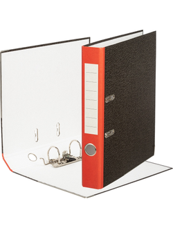 Папка-регистратор Attache Economy 50 мм, мрамор, с красным корешком, металлический уголок