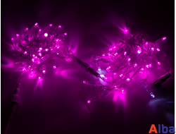 Гирлянда-нить 10 м, 220В, РОЗОВЫЙ, IP65, провод ПВХ, с мерцанием