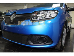 Защита радиатора Renault Sandero 2014-2018 black низ