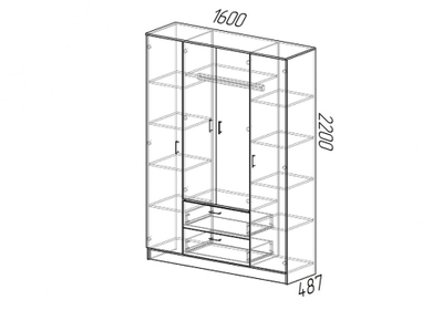 Шкаф Квадро (Эра)