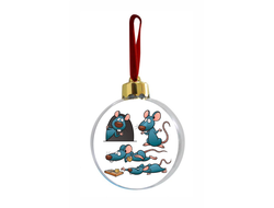 Новогодний ёлочный шар "Крыса" №7