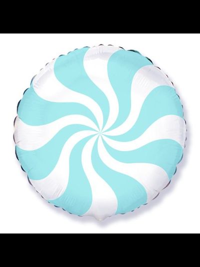 Фольгированный шар с гелием "Карамелька" голубой 45 см