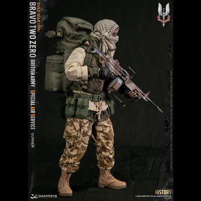 Пулеметчик патруля САС (операция "Буря в пустыне") - Коллекционная ФИГУРКА 1/6 scale British Army Special Air Service (SAS) Gunner (78099) - DAMTOYS