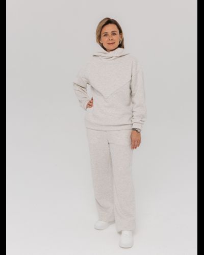 Брюки прямого кроя микроначес (меланж)