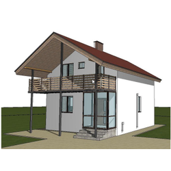 Двухэтажный дом с тремя спальнями 81м² (S54)