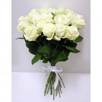 Букет из 21 розы  "Белое искушение"