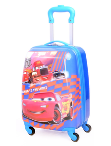 Детский чемодан на 4 колесах - Тачки МакВин / The Cars McQueen «Disney» - синий