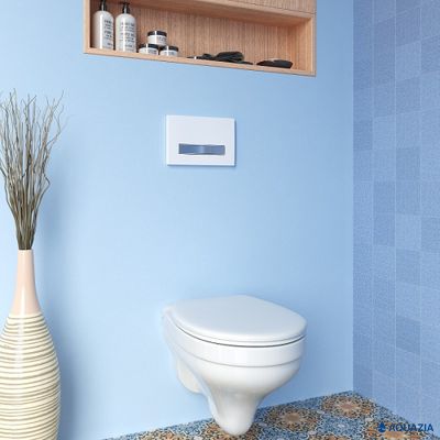 Кнопка AQUAZIA для инсталляции ATOM Line (Белая/Хром глянец)