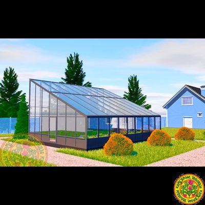 Односкатная зимняя теплица ДЖЕЙМС размером 10000 Х 8000 мм