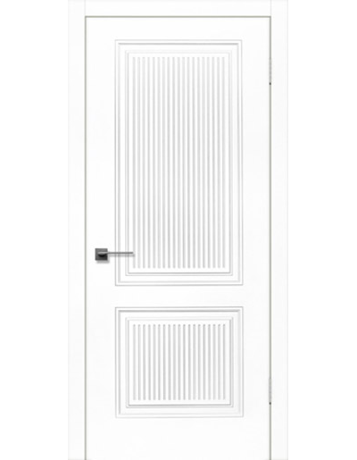 Дверь Межкомнатная - "LEO-2" Белая Эмаль