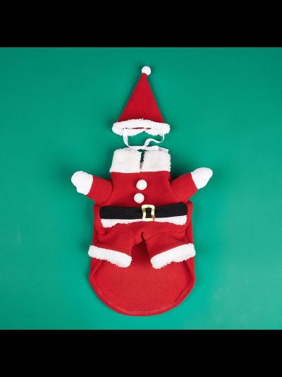 Новогодний костюм Санты для собак и кошек