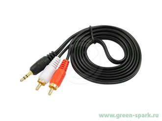 Кабель VIXION CAB30 2RCA (M) - AUX 3,5 (M) 1.5m (черный)