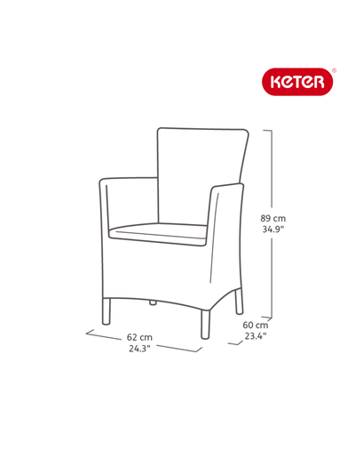 Комплект мебели Розарио балкон капучино