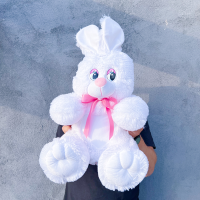 Плюшевый заяц 75 см белый