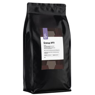 Кофе в зернах «Бленд №9» для эспрессо (Арабика Бразилия 50%/ Робуста Бразилия 50%) 1 кг
