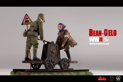 Советская дрезина - КОЛЛЕКЦИОННАЯ ФИГУРКА 1/12 Scene Props Series Rail car rail scene (SPS001) - POPTOYS