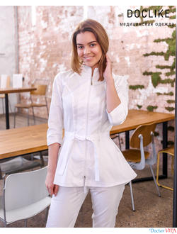 БЛУЗА DOCLIKE DL423 белая