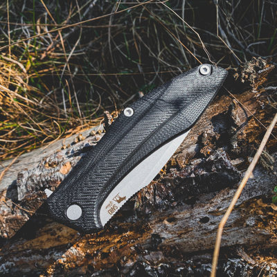 Складной нож Грач сталь AUS-10, рукоять G10, цвет черный