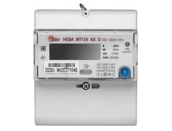 Счетчик электроэнергии однофазный многотарифный НЕВА 124 AS OP, 5(60)А