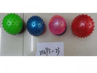 6933010056269	Мяч детский массажный ежик (25495-23),  (микс цветов, 8 см).