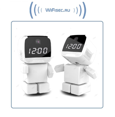 DE-WMrobot-clock Видеоняня WiFi-LAN видеокамера моторизированная с DVR, HD 960 p (cam360)