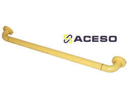 Поручень прямой с антибактериальным покрытием,. Ребристая нескользящая поверхность. Цвет: белый, желтый Диаметр трубы 35 мм. Длина 600 мм