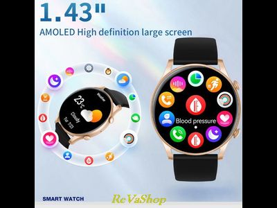 Смарт-часы AMOLED-дисплей 2023 водоупорные 1,43 дюйма