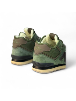 New Balance 574 Mid Dark Green с мехом