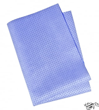 Замша искусственная перфорированная синяя "SALPA"