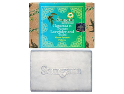 Мыло с глицерином ЛАВАНДА И ТУЛСИ Sangam herbals, 100 гр