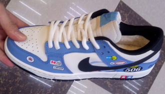 Nike SB Dunk Low Racing Buggy Blue с мехом