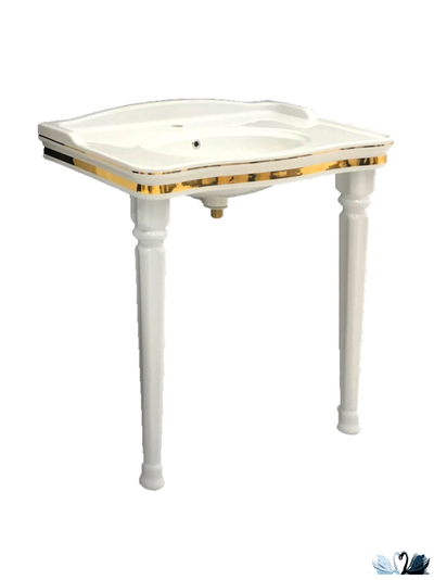 Раковина Creavit Antik Gold AN080.A0000 80 х 50 см с золотым декором купить в магазине Marysя