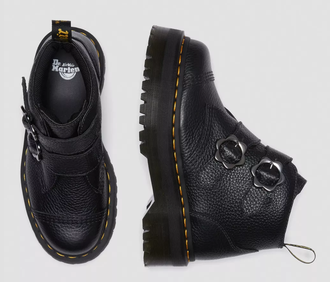 Dr. Martens Devon Flower Buckle Leather Black