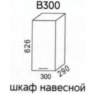 Шкаф навесной кухонный  В300 шимо (Эра)