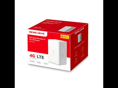 Роутер Mercusys MB110-4G  300Мбит  2.4ГГц  Белый
