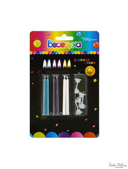 Свечи тортовые классические "Цветное пламя"