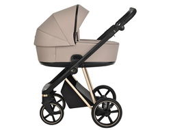 Коляска 2в1 Roan Sol Luxury Sesame/Gold (руч.Черная)