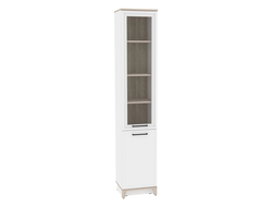 Гостиная AURELIO (АУРЕЛИО) - AURELIO 10 Шкаф для книг Белый-Блеквуд Сатиновый