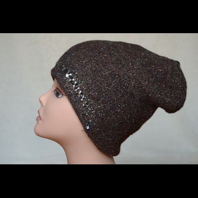 шапка с люрексом и камнями италия Визио фото