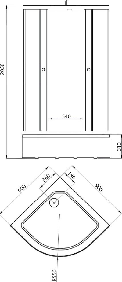 Душевой уголок Triton Лайт В 90X90