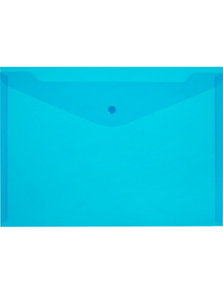 Папка-конверт на кнопке КНК 180 синий прз. 10шт/уп