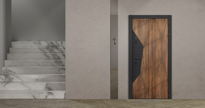 Стальная дверь   Берилл с зеркалом (адаптивная замковая часть). Заказная модель.